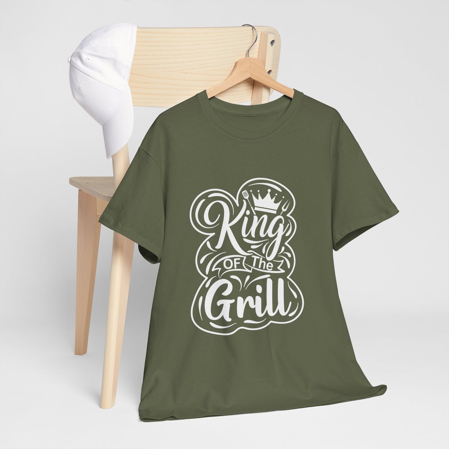 King of the Grill Heavy Cotton Tee - Perfect Gift for BBQ Lovers