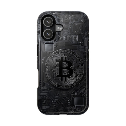 Black Bitcoin Magnetic iPhone Cases - Ideal for Tech Enthusiasts