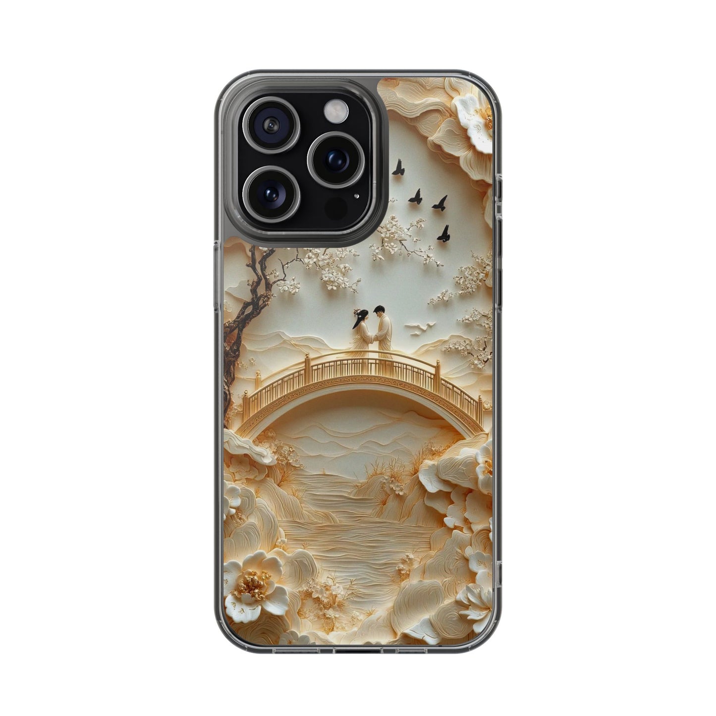 Romantic Couple 3D Effect Clear Cases,  Artistic Protective Cover