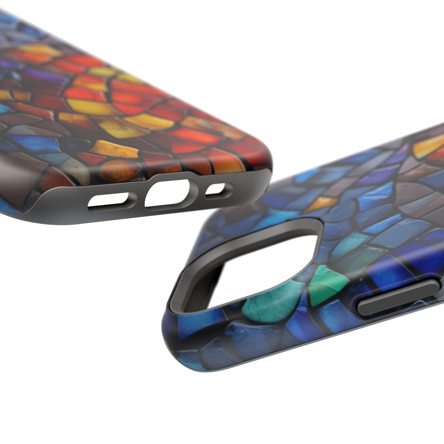 Stained Glass Impact-Resistant Phone Case, Colorful Phone Cover