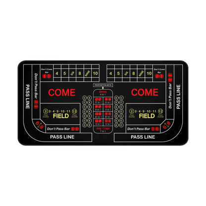 Casino Craps 2 Desk Mat — 2-in-1 Gaming Surface / Black