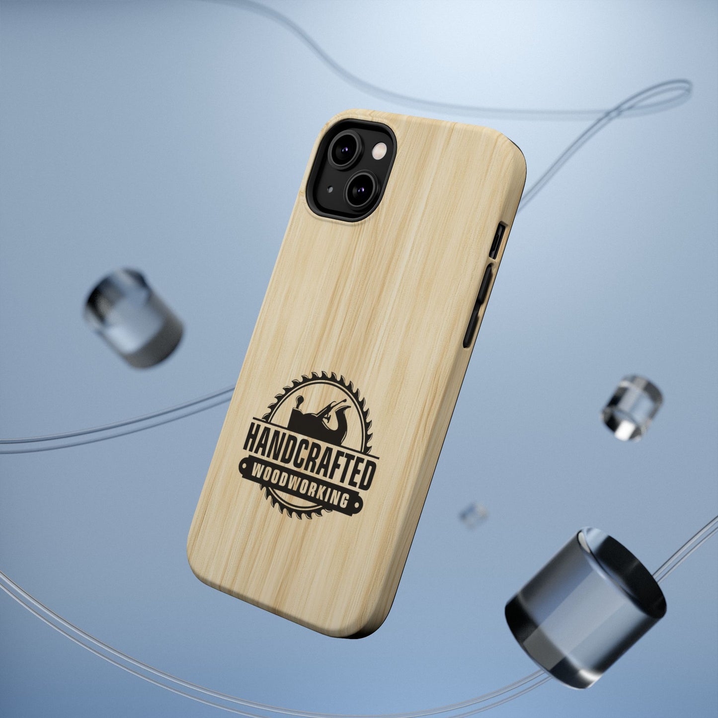 Handcrafted Woodworking Logo Magnetic Phone Cases
