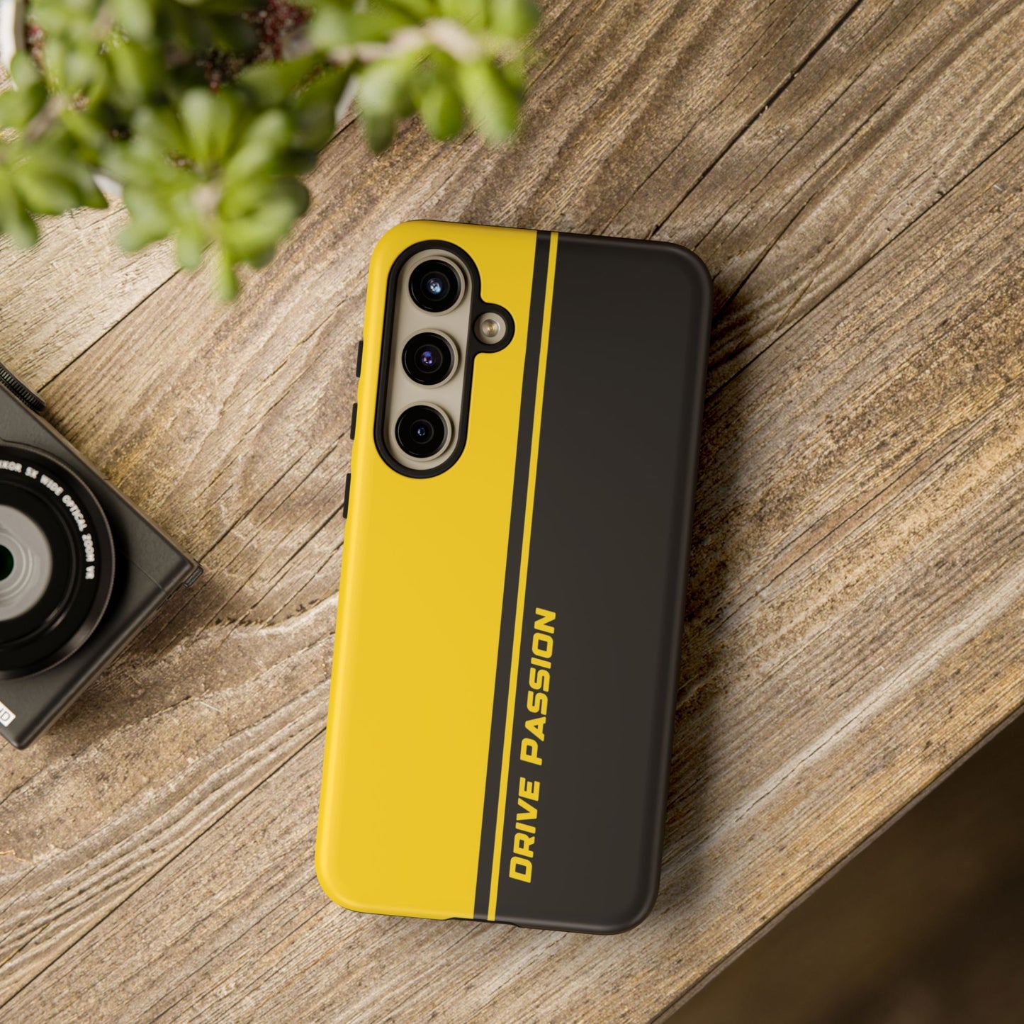Drive Passion Tough Case – Bold Yellow & Black Design