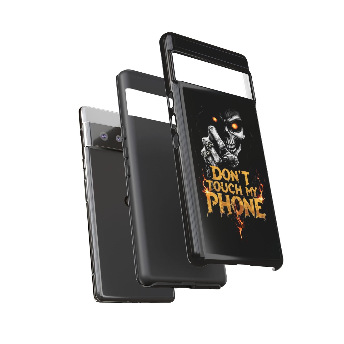 Skull Google Pixel Tough Cases, Don't Touch My Phone