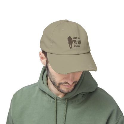 Life Is Better On The Road Unisex Distressed Cap