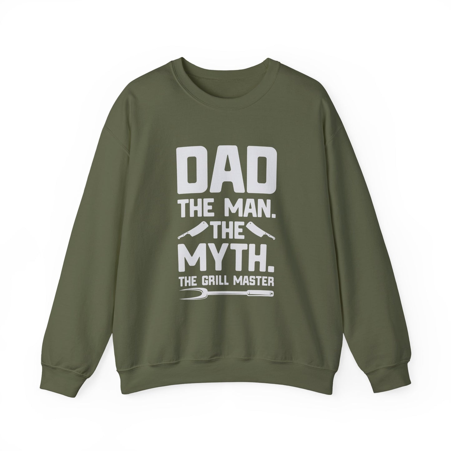 Dad The Man Myth Grill Master Crewneck Sweatshirt