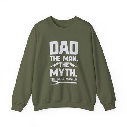Dad The Man Myth Grill Master Crewneck Sweatshirt