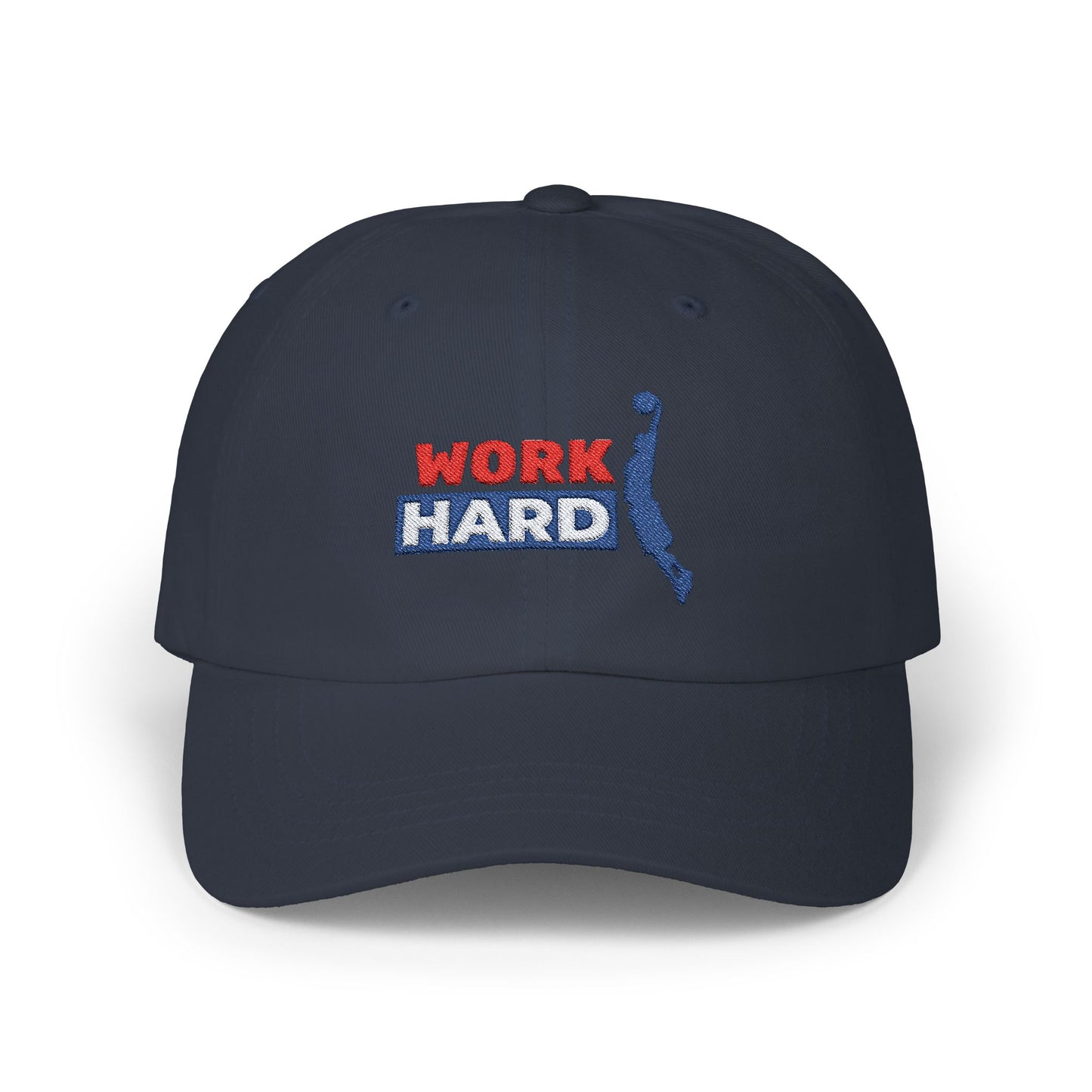 Work Hard Classic Dad Cap / embroidered