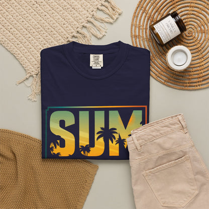 Unisex Summer Vibes T-Shirt - Garment-Dyed Tee for Beach Lovers & Vacation Fun