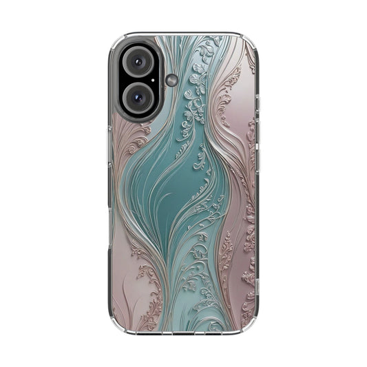 Elegant Clear Phone Cases,  Abstract Design