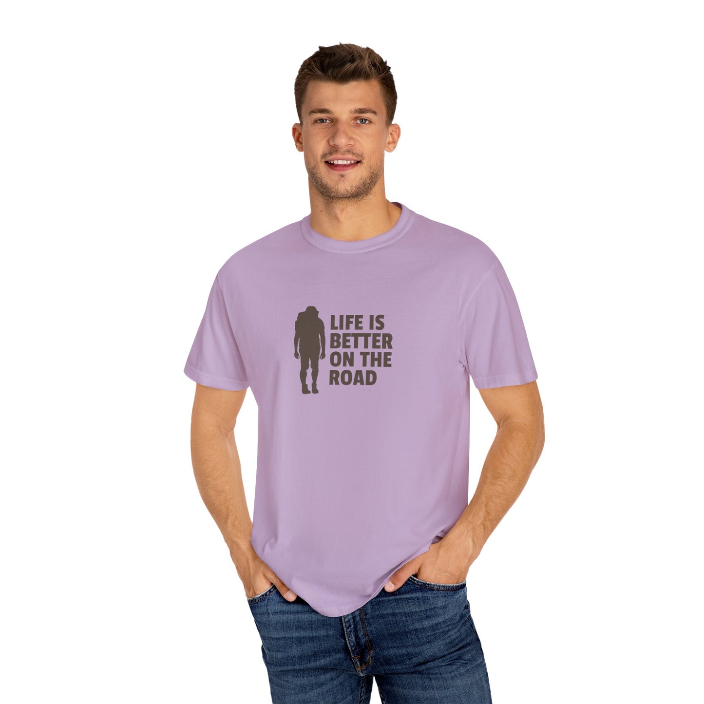 Life Is Better On The Road Unisex Garment-Dyed T-shirt