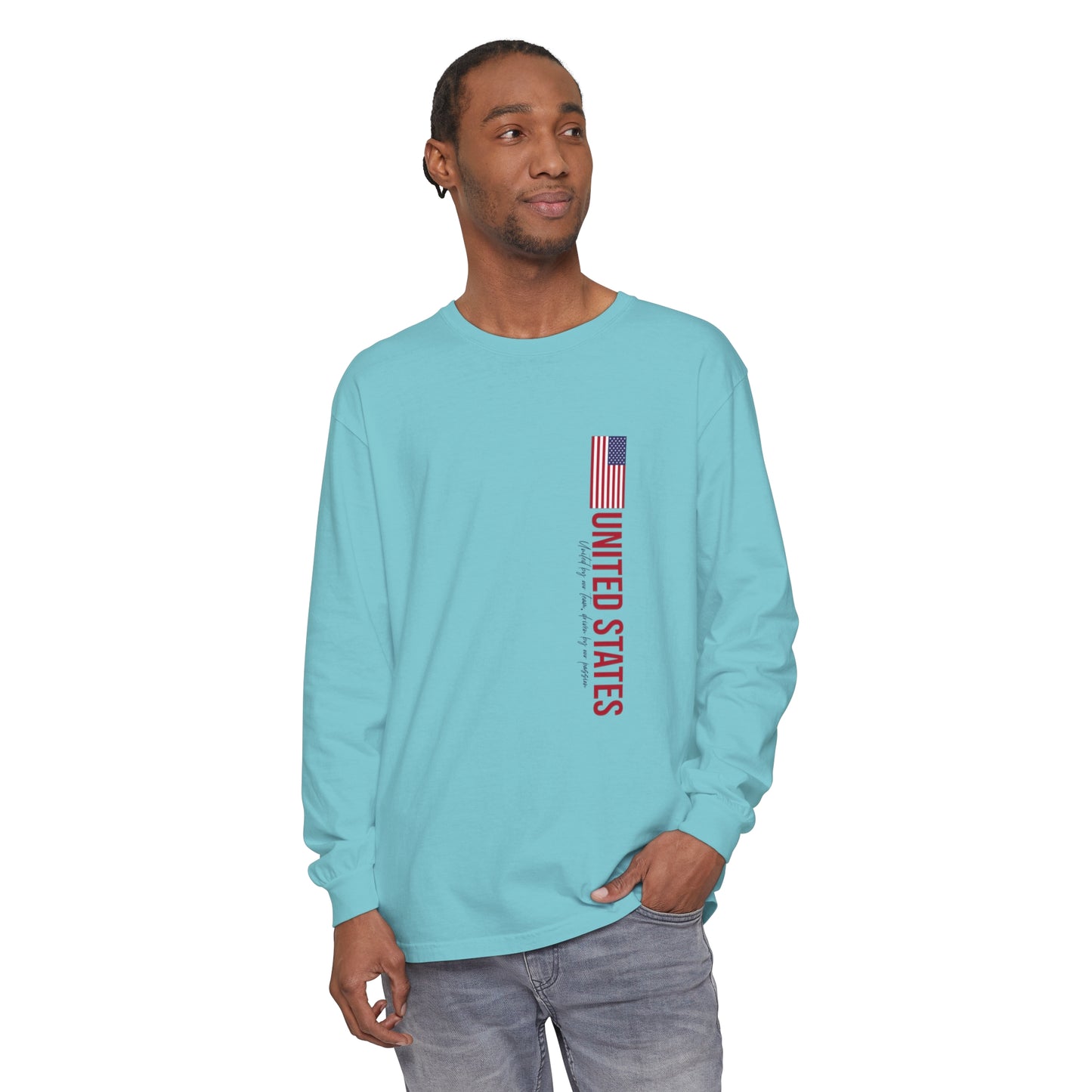 One Nation, One Dream Unisex Garment-dyed Long Sleeve T-Shirt