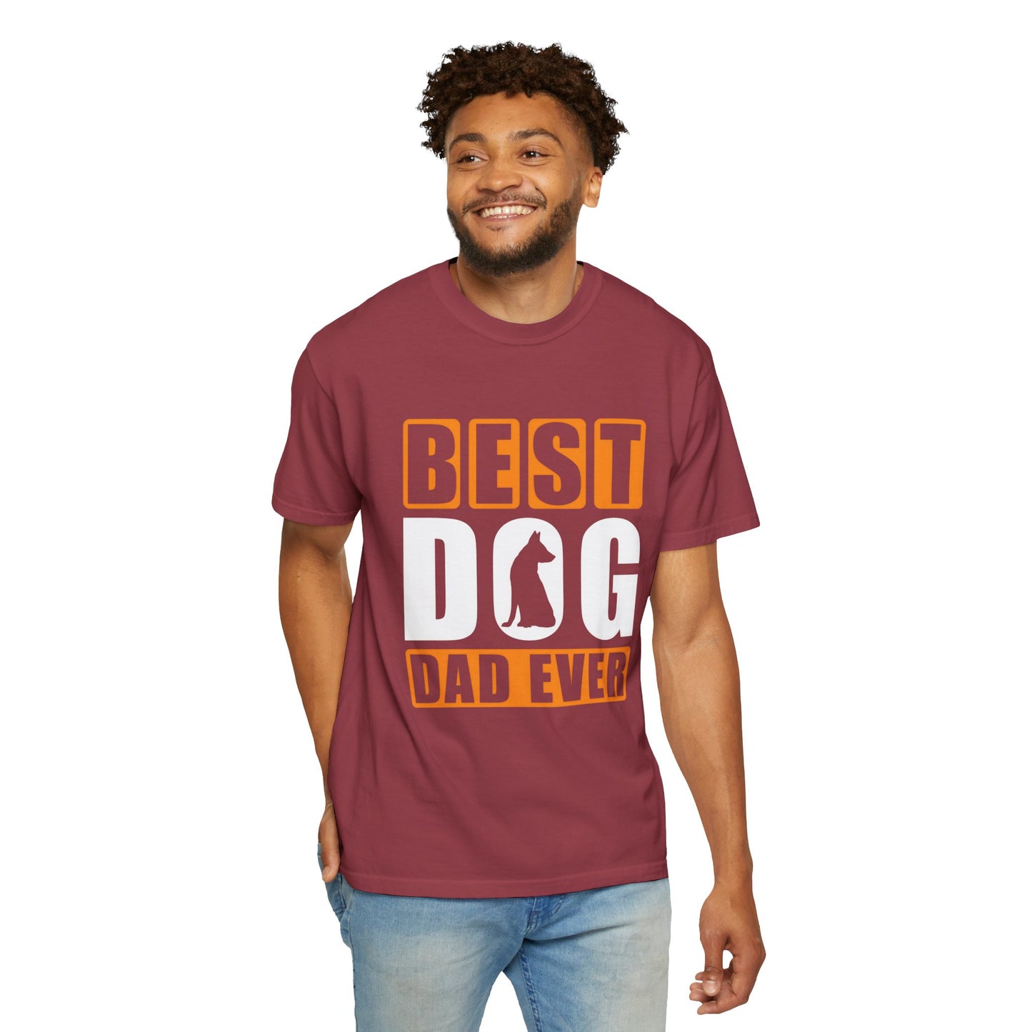 Best Dog Dad Ever Unisex Garment-Dyed T-shirt