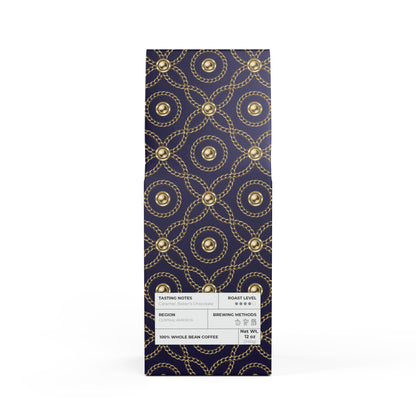 Flathead Valley Coffee Blend (Medium-Dark Roast) / Tasting notes: Warm spice, caramel, and dark chocolate