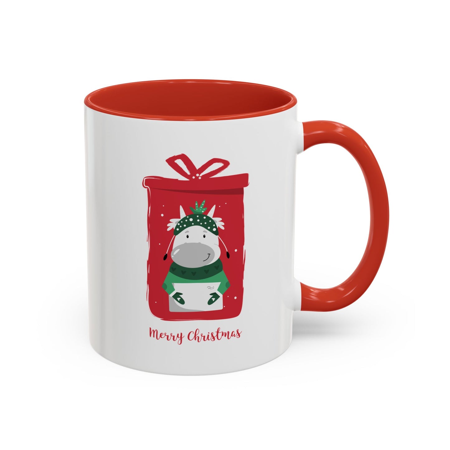 Merry Christmas Accent Coffee Mug (11, 15oz)