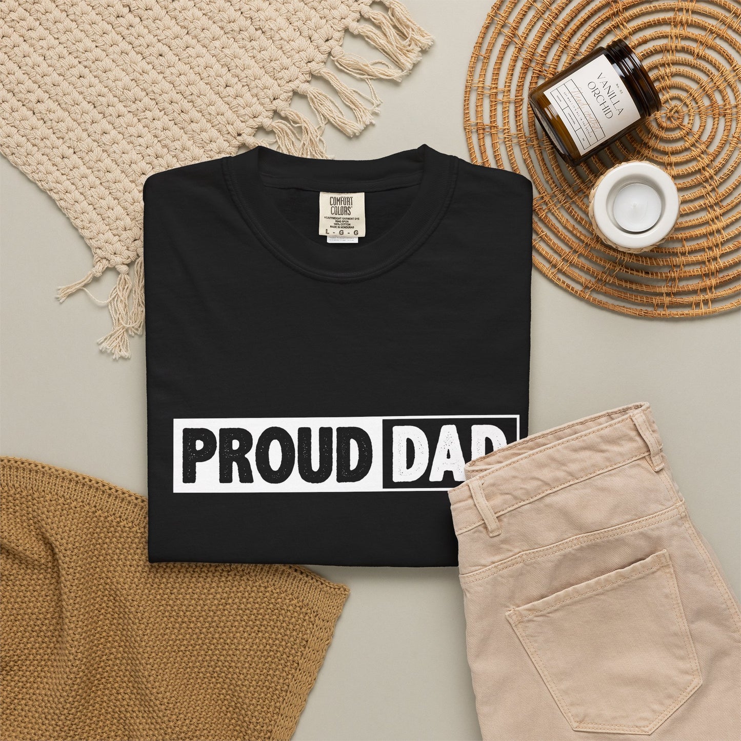 Proud Dad T-Shirt | Comfortable Unisex Garment-Dyed Tee