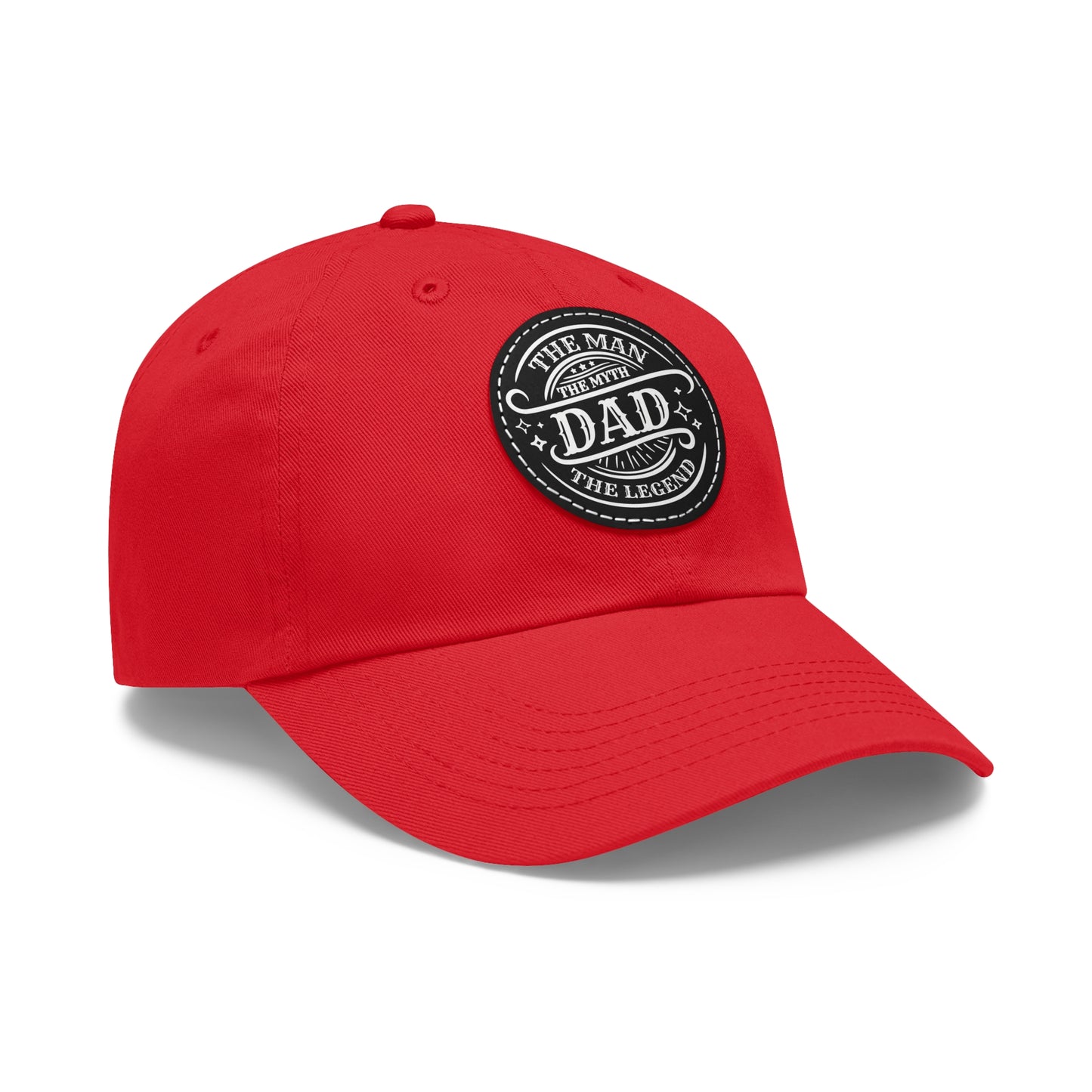 Classic Dad Hat with Leather Patch - 'The Man, The Myth, The Legend'