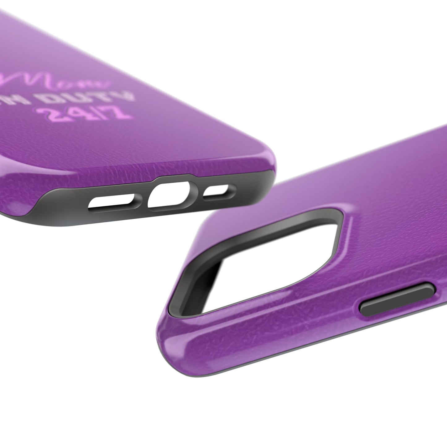 Mom On Duty Impact-Resistant Case, Purple Case for Mothers