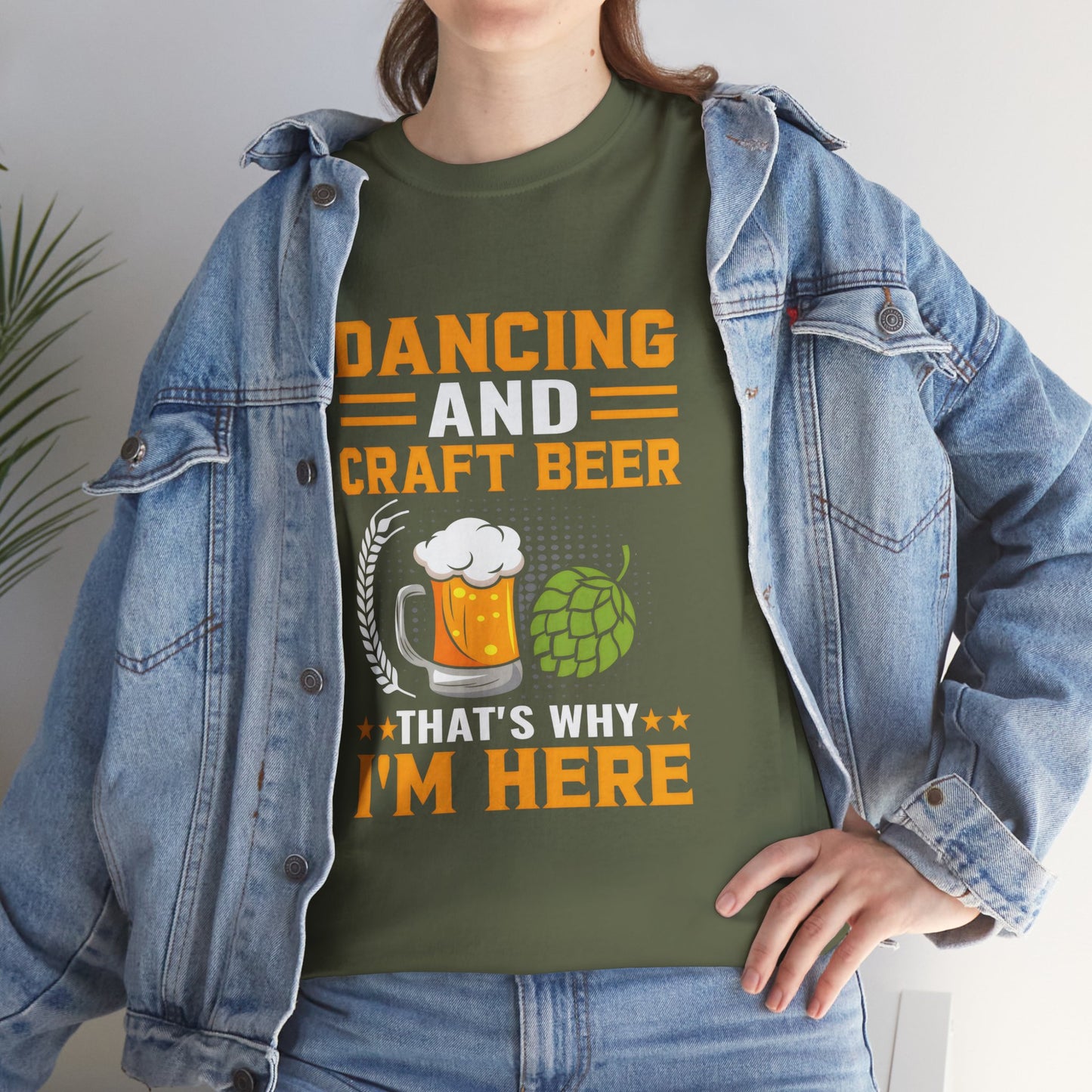 Funny Beer Slogan Tee, Dancing and Beer