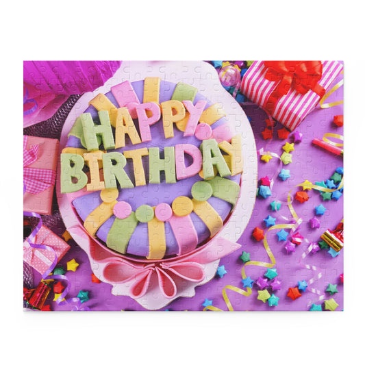 Happy Birthday Puzzle - Colorful 120/252/500-Piece Celebration Jigsaw
