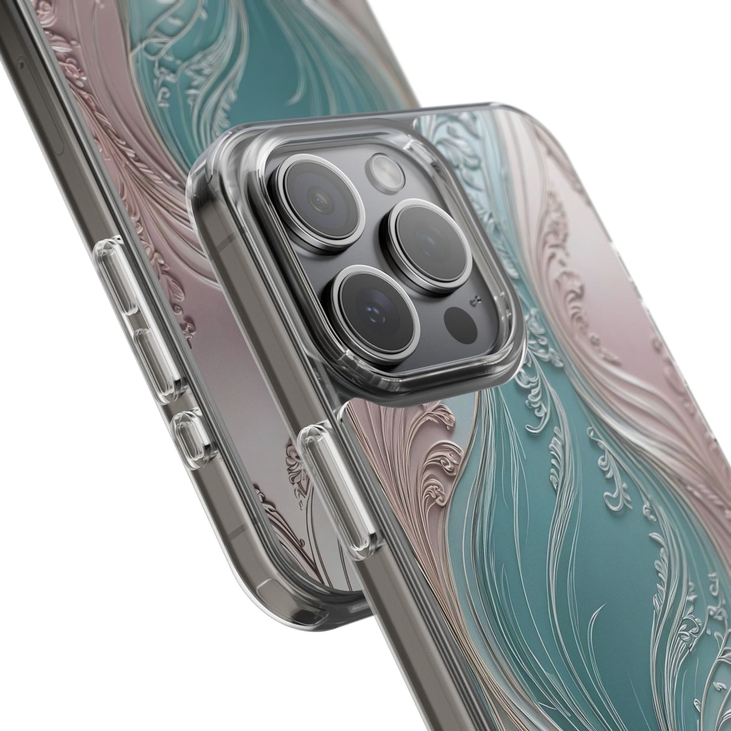 Elegant Clear Phone Cases,  Abstract Design