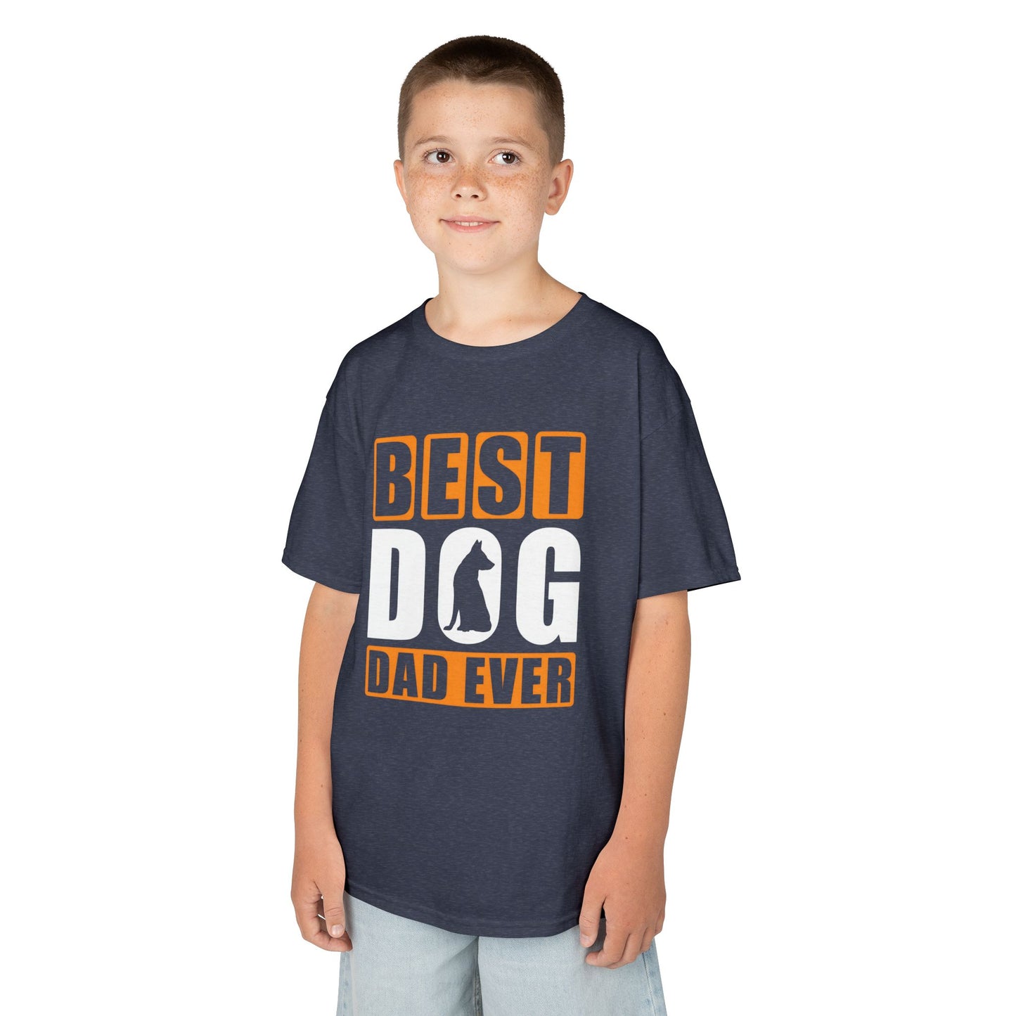 Best Dog Dad Ever Design - Kids Heavy Cotton™ Tee