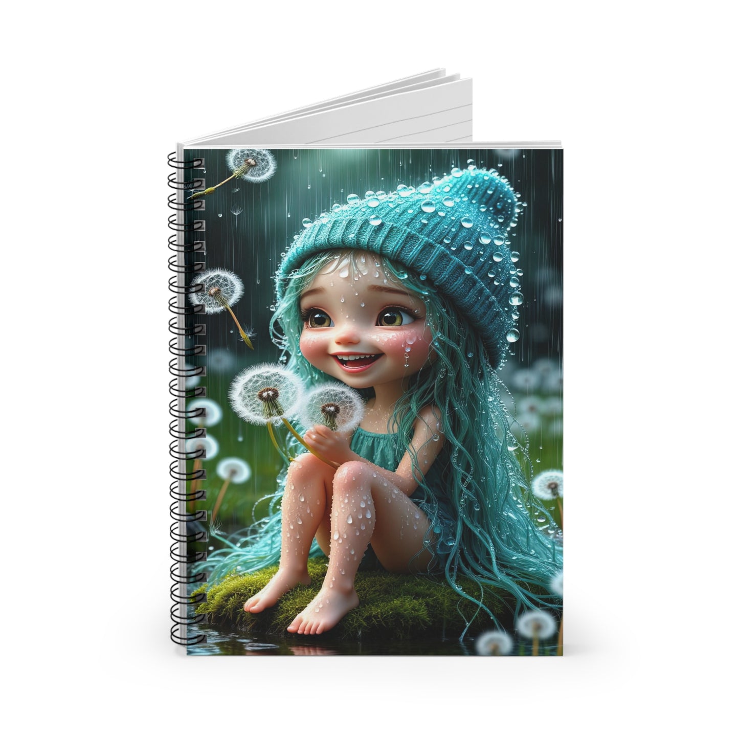 Fairy Wishes Notebook, Magical Dandelion Ruled Journal