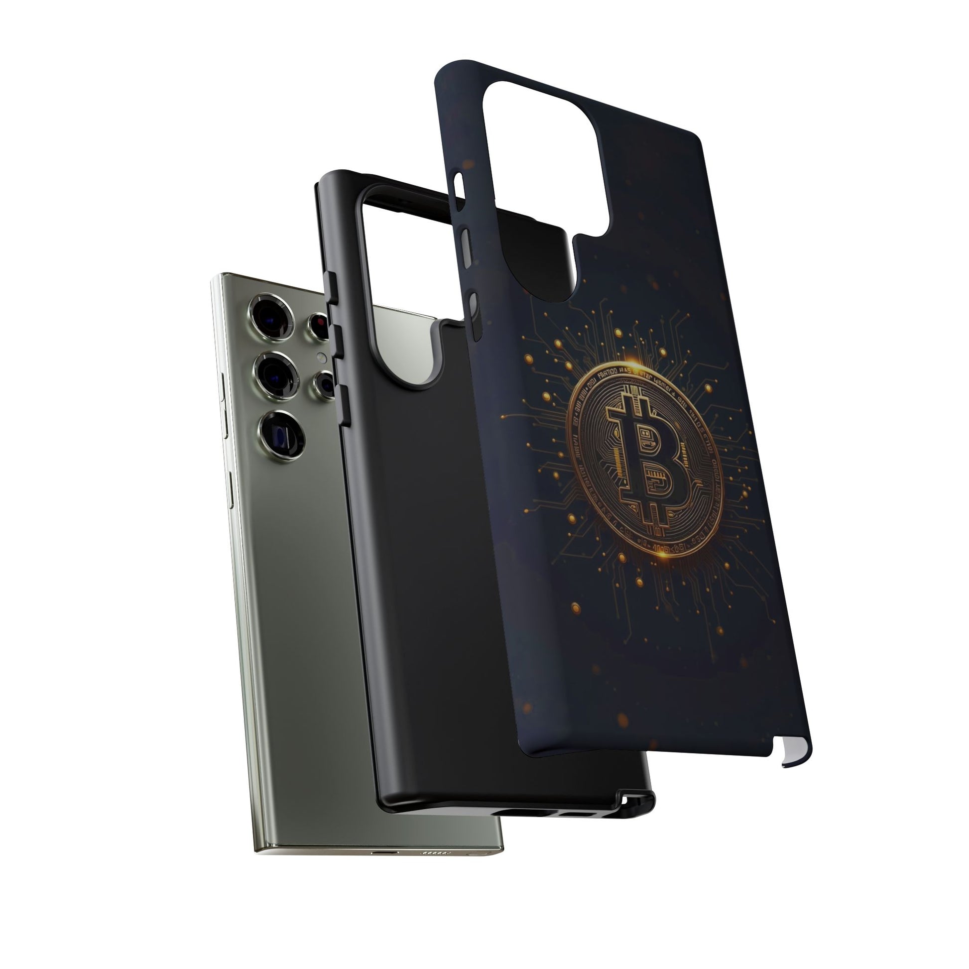 Bitcoin Samsung Tough Case for Smartphones, Crypto Lover Phone Accessory