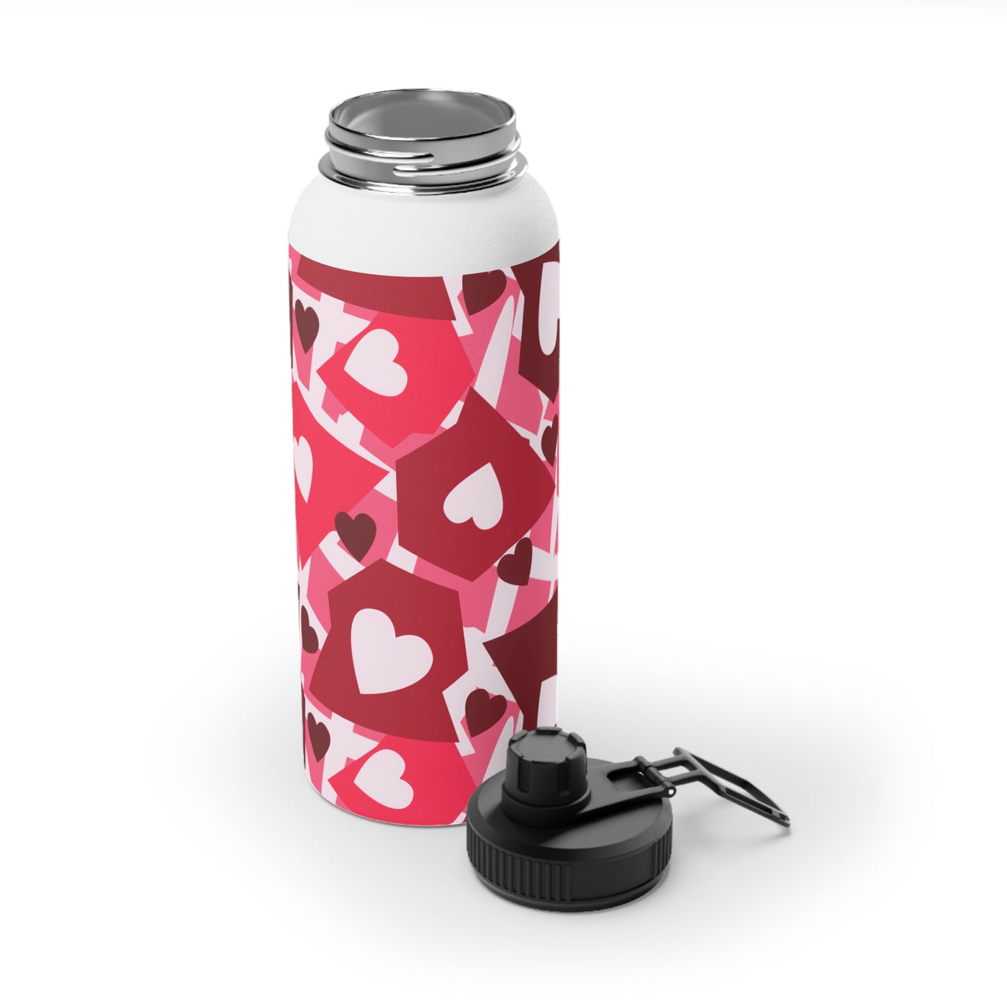 Love in Style Stainless Steel Water Bottle, Sports Lid