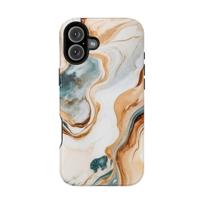 Stylish Magnetic Phone Cases, Abstract Marble Design for Everyday Use