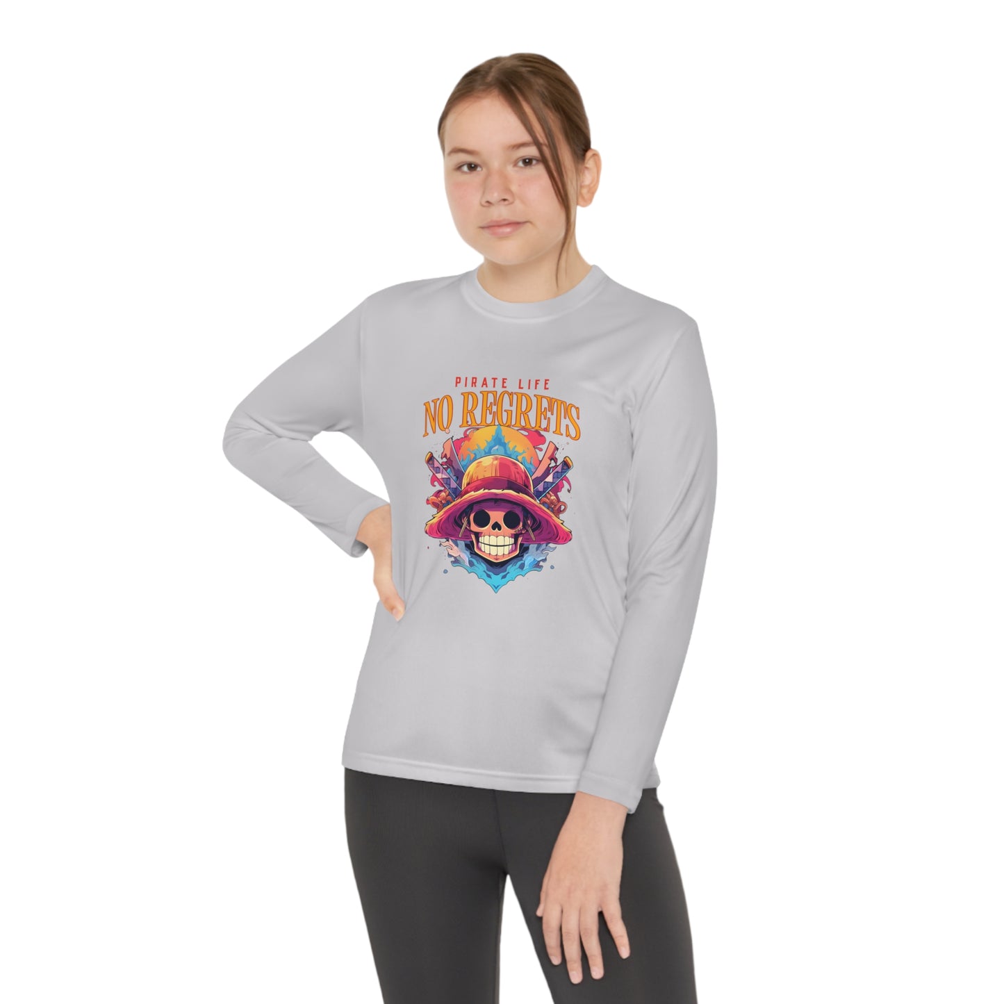 Pirate Life No Regrets Youth Long Sleeve Competitor Tee