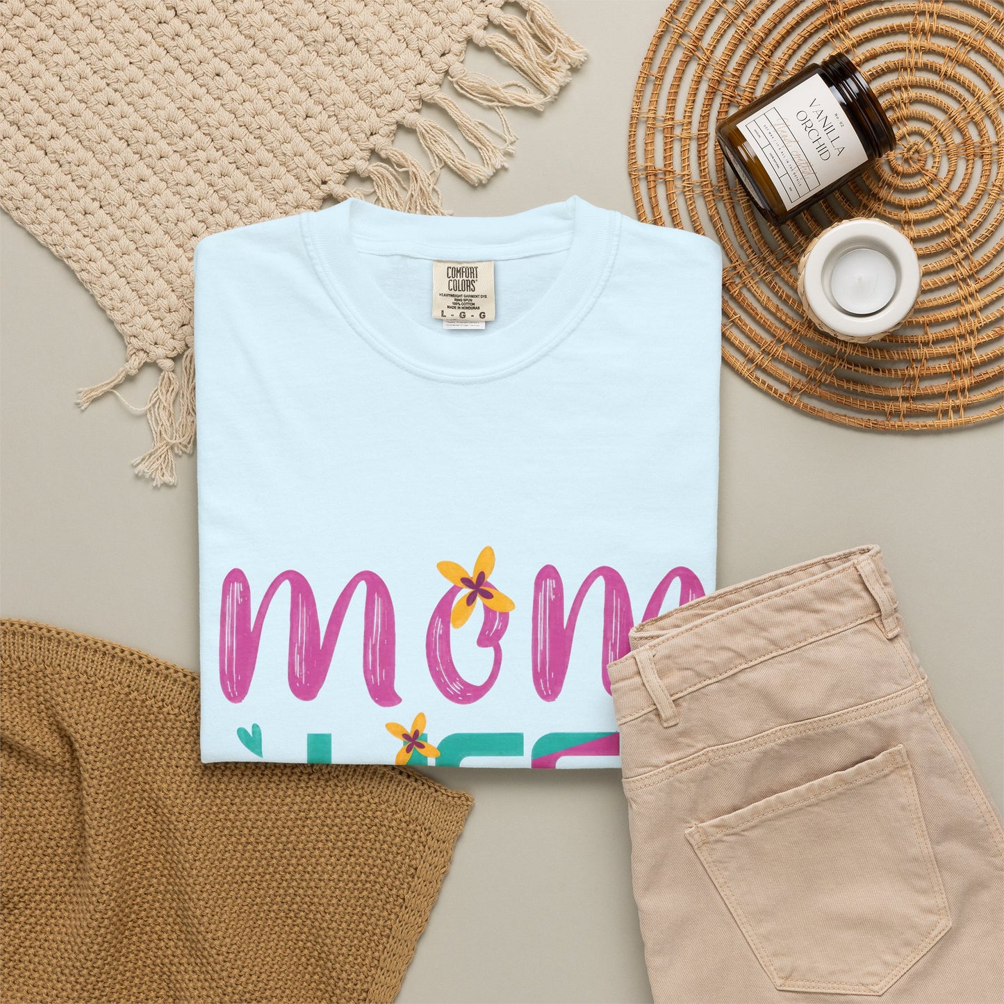 Mom Life T-Shirt - Unisex Garment-Dyed Tee for Mother's Day
