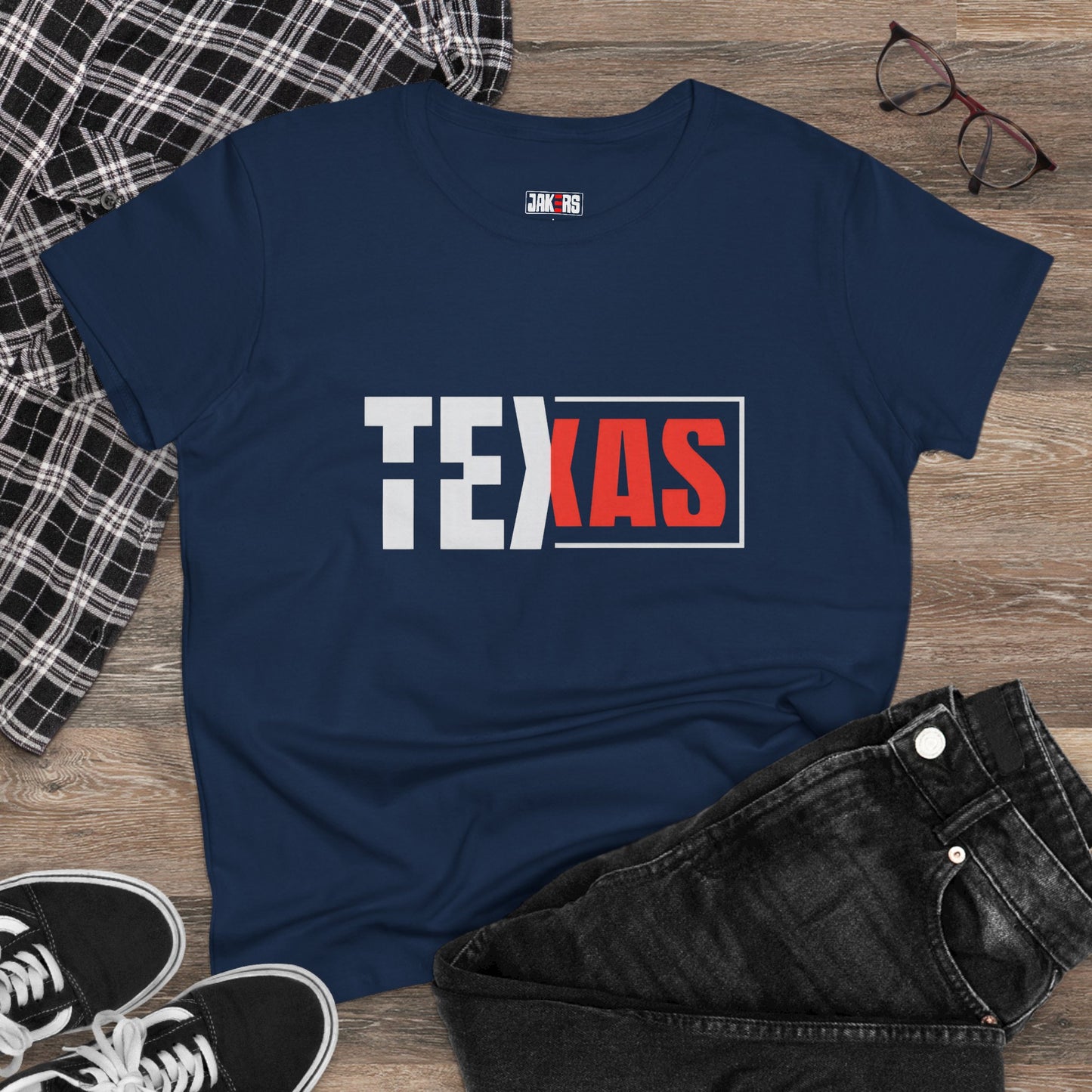 Texas Graphic Women's Midweight Cotton Tee - Stylish Casual Wear