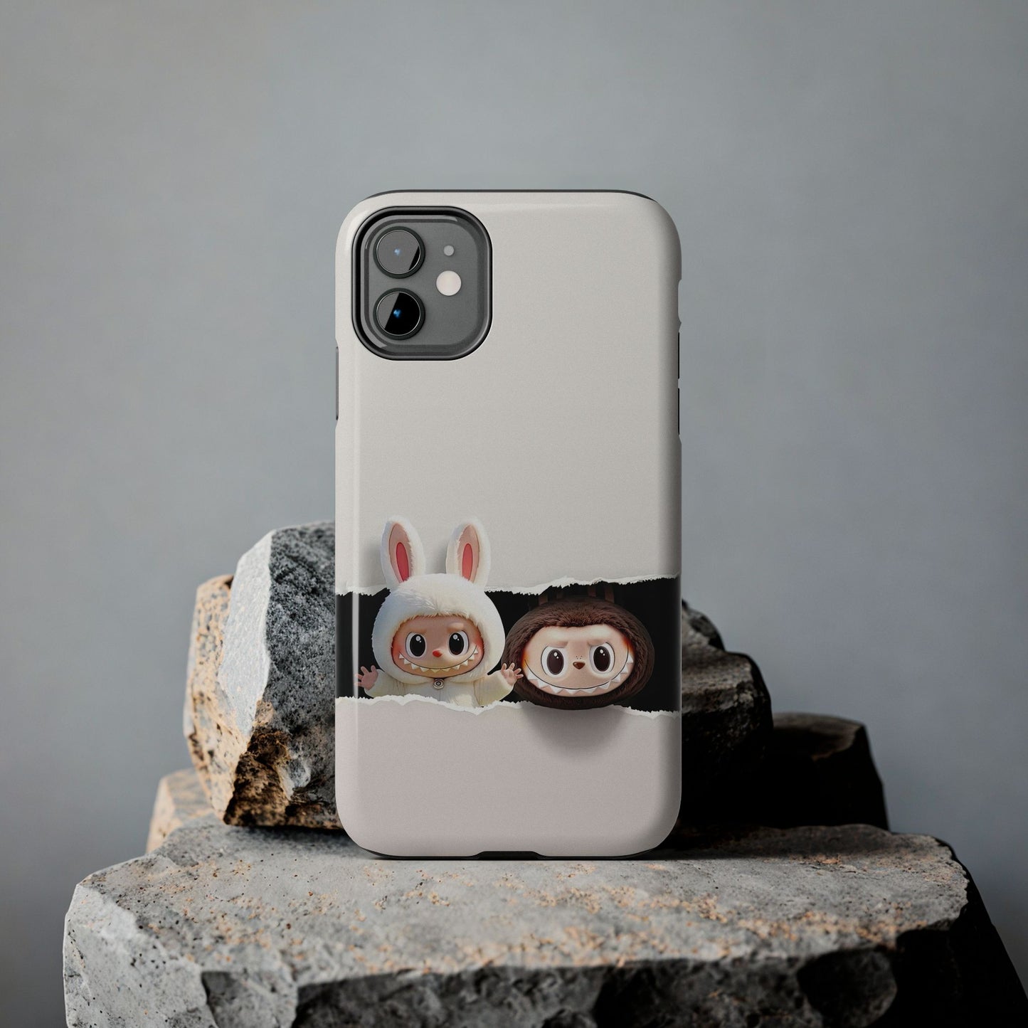 The Monsters Tough Case for iPhone Models and Variations – Dual Layer Protective Cover, Playful Design, Cute Mobile Accessory