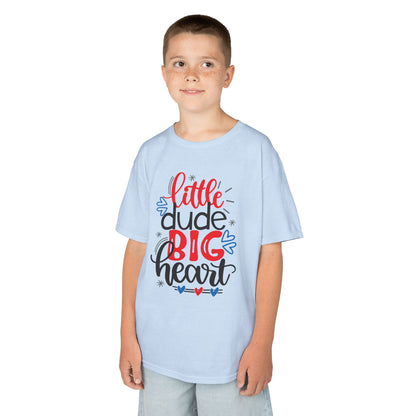Kids' 'Little Dude, Big Heart' Tee - Cute Cotton T-Shirt for Boys