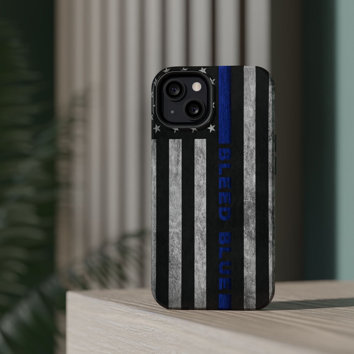 Police Magnetic Phone Cases, Bleed Blue