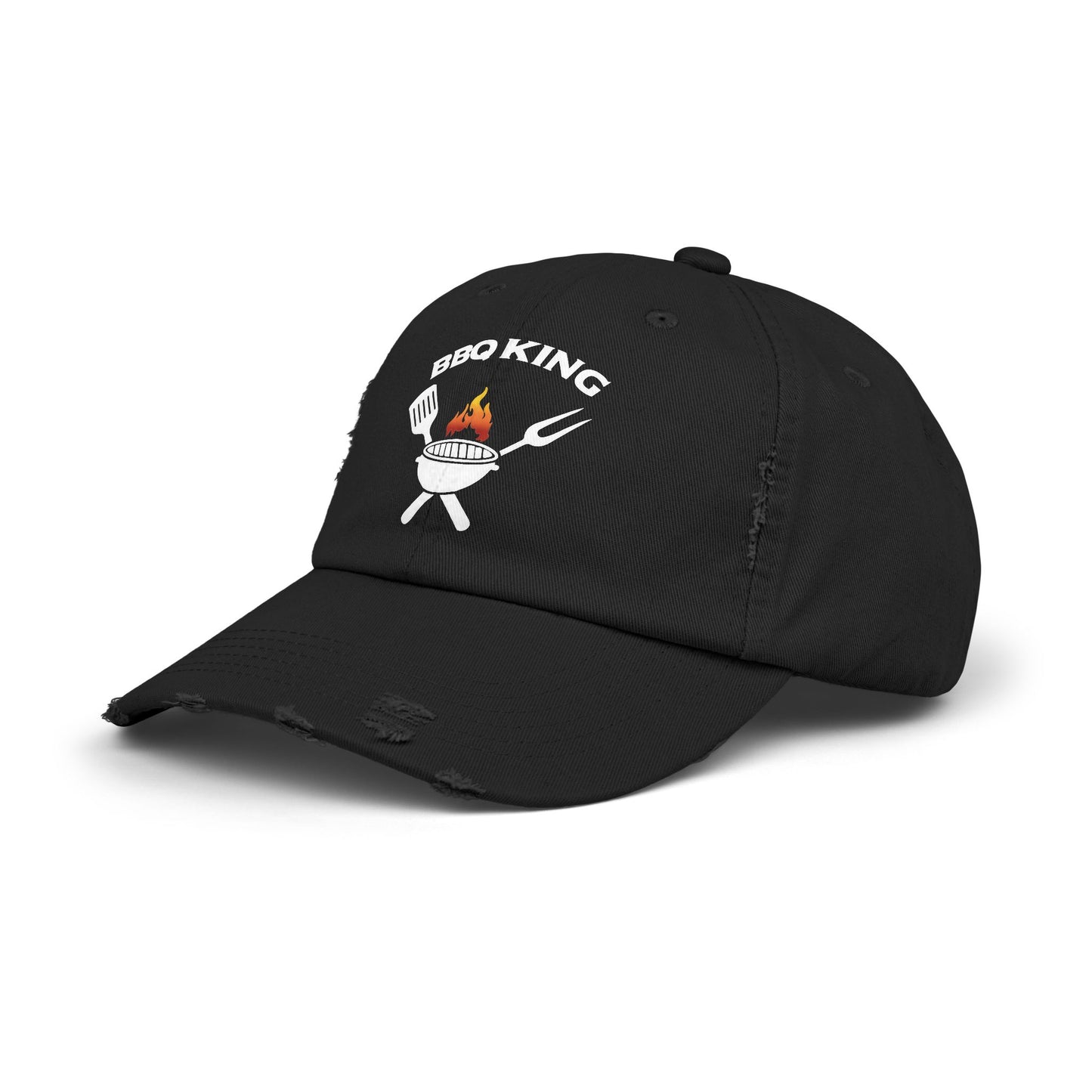 BBQ King Unisex Distressed Cap - Perfect Gift for Grill Masters