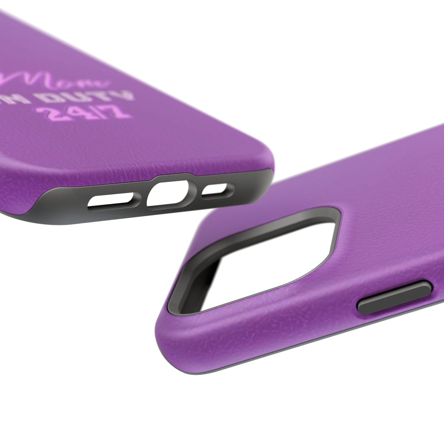 Mom On Duty Impact-Resistant Case, Purple Case for Mothers