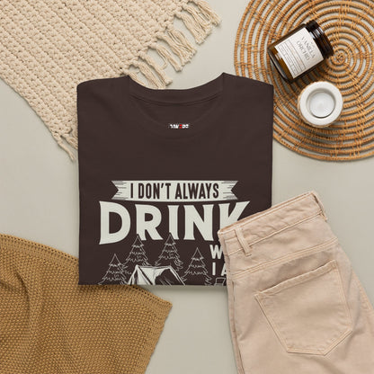 Camping Drinking Unisex Heavy Cotton Tee - Perfect Gift for Outdoor Enthusiasts