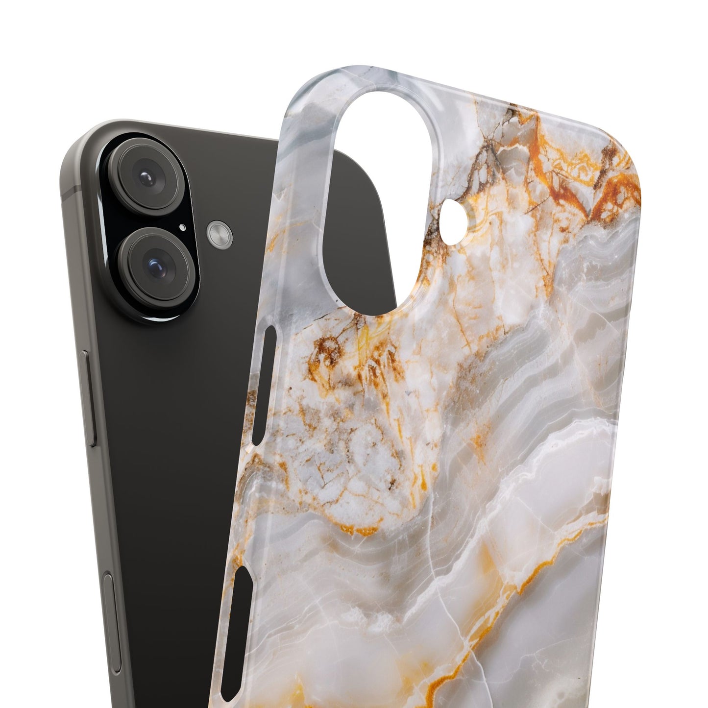 Pure Elegance Marble Slim Phone Cases, Modern Tech Decor