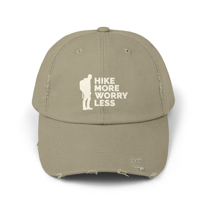 Hike More Worry Less Original Unisex Distressed Cap