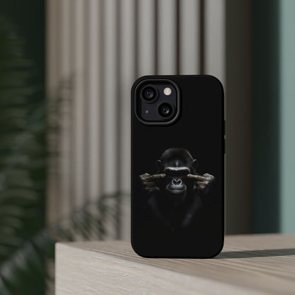 Edgy Gorilla Magnetic iPhone Case, Unique Cell Phone Cover
