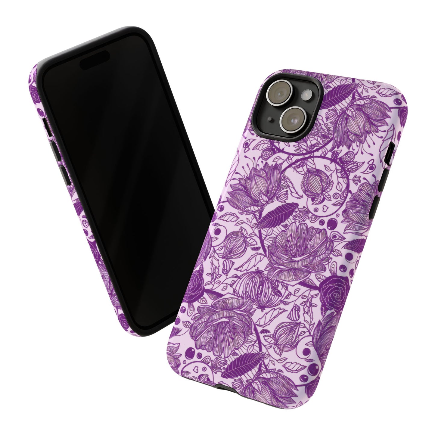 Graphical Garden: Purple Edition iPhone Tough Cases