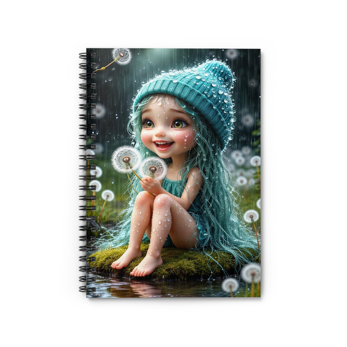 Fairy Wishes Notebook, Magical Dandelion Ruled Journal