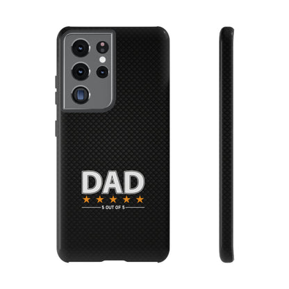 5-Star Dad Samsung Phone Case - Tough Black Cover for Father's Day