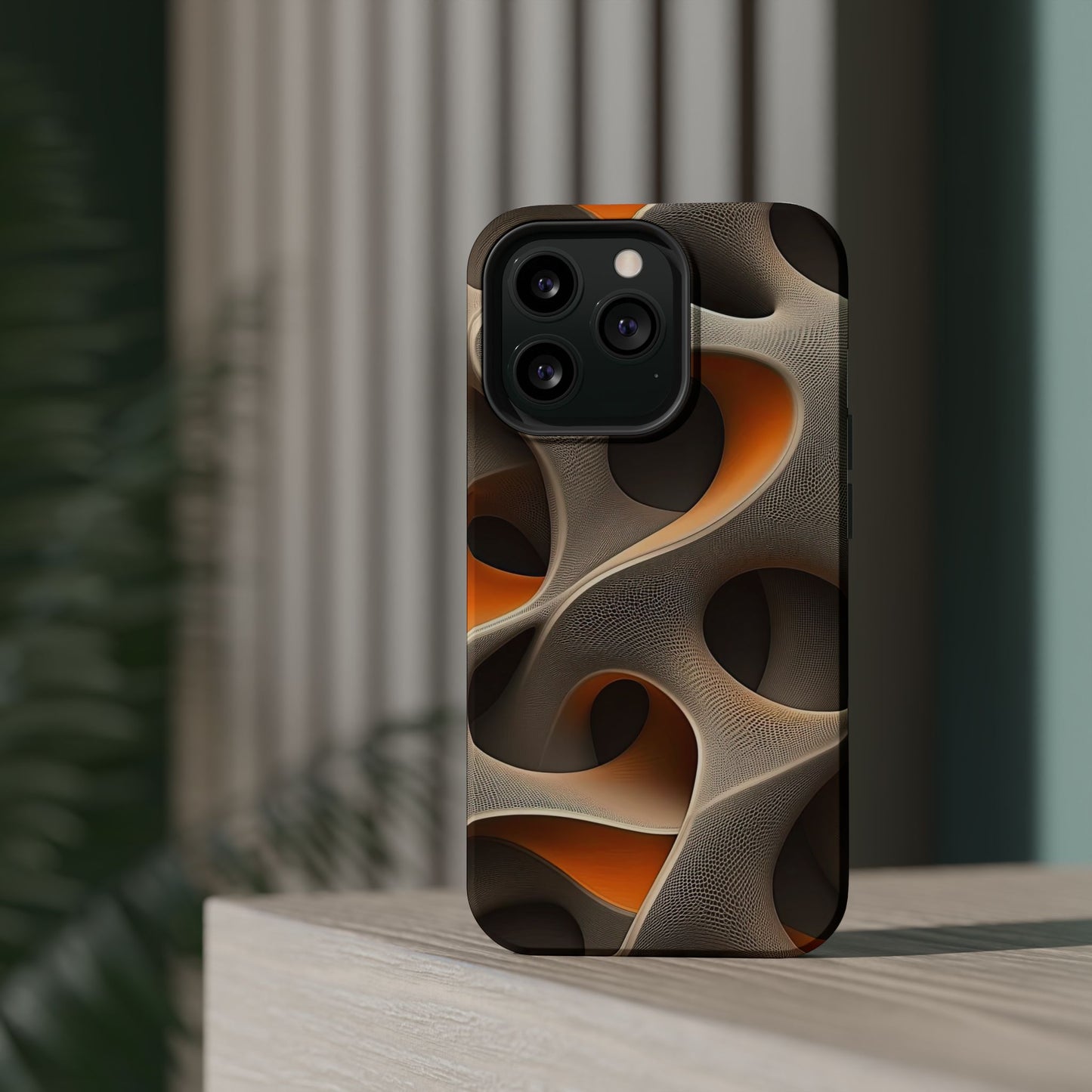 Stylish Magnetic Phone Cases, Abstract Geometric Design