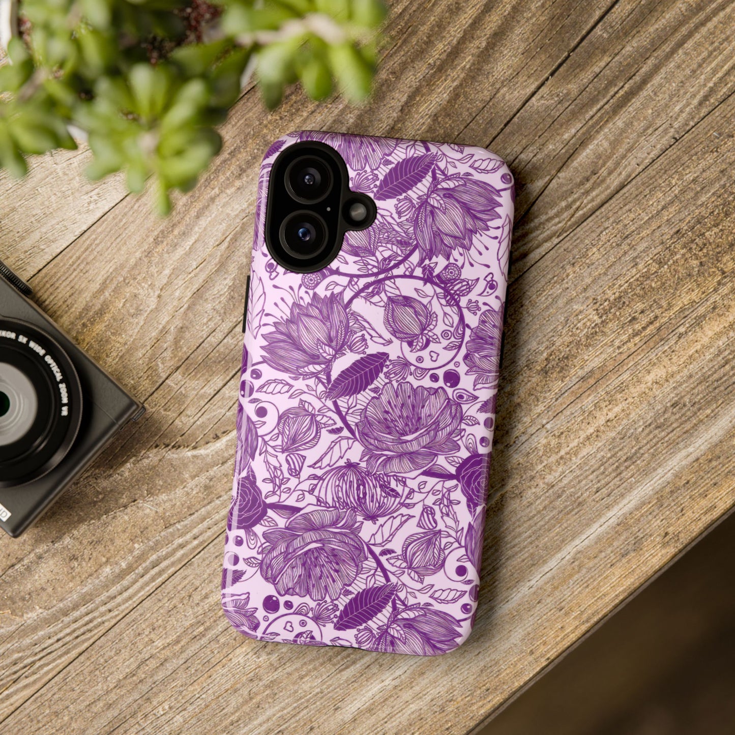 Graphical Garden: Purple Edition iPhone Tough Cases