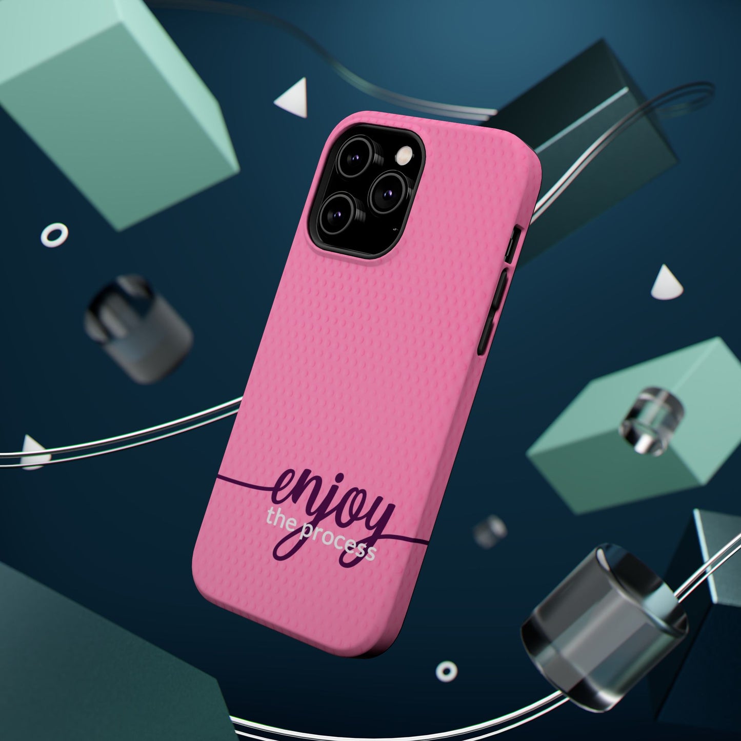Enjoy the Process Magnetic Case - Motivational Pink Phone Cover for Women