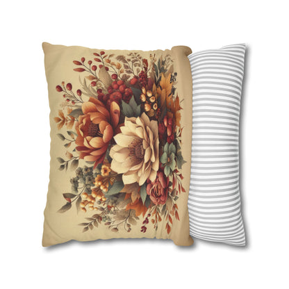 Autumn Bouquet Spun Polyester Square Pillowcase