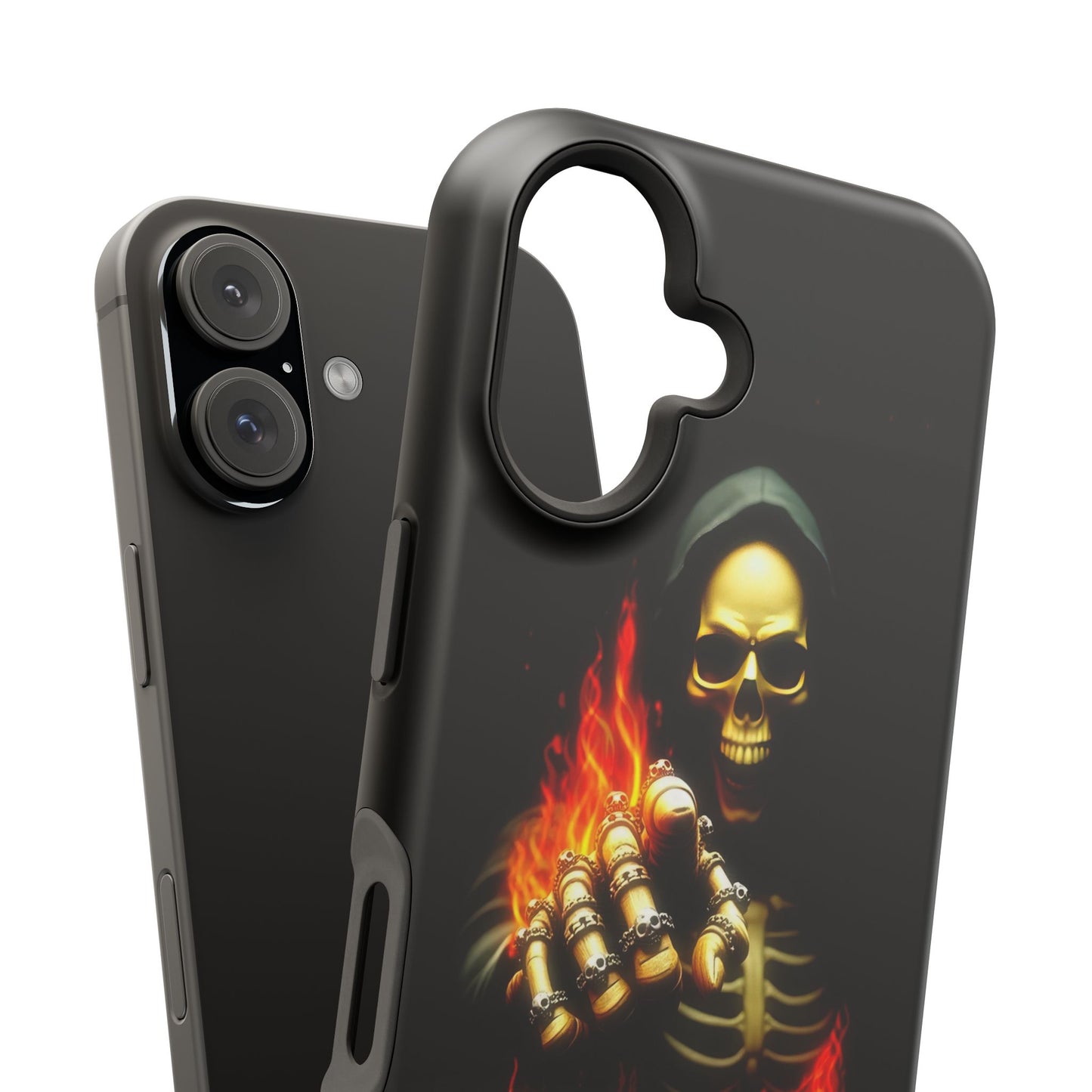 Skull Design Impact-Resistant iPhone Case, Don't Touch My Phone